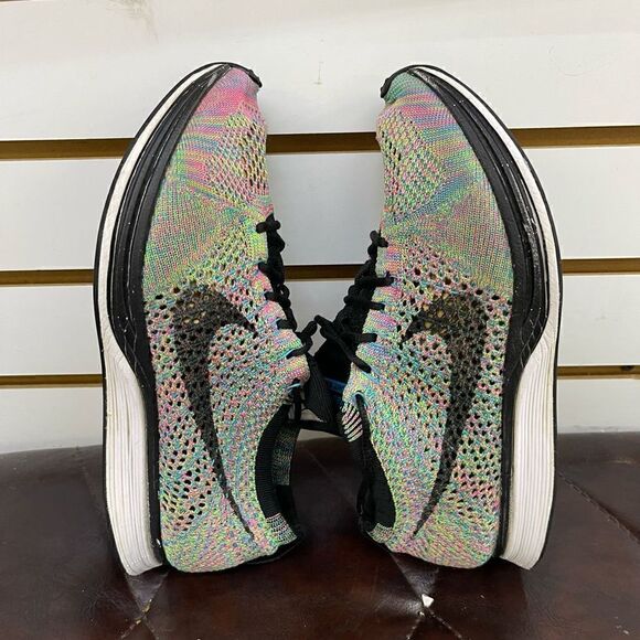 Nike Flyknit Racer Multicolor 526628-304 Rainbow Trainer Runner Men’s Size 6.5 - Picture 6 of 8